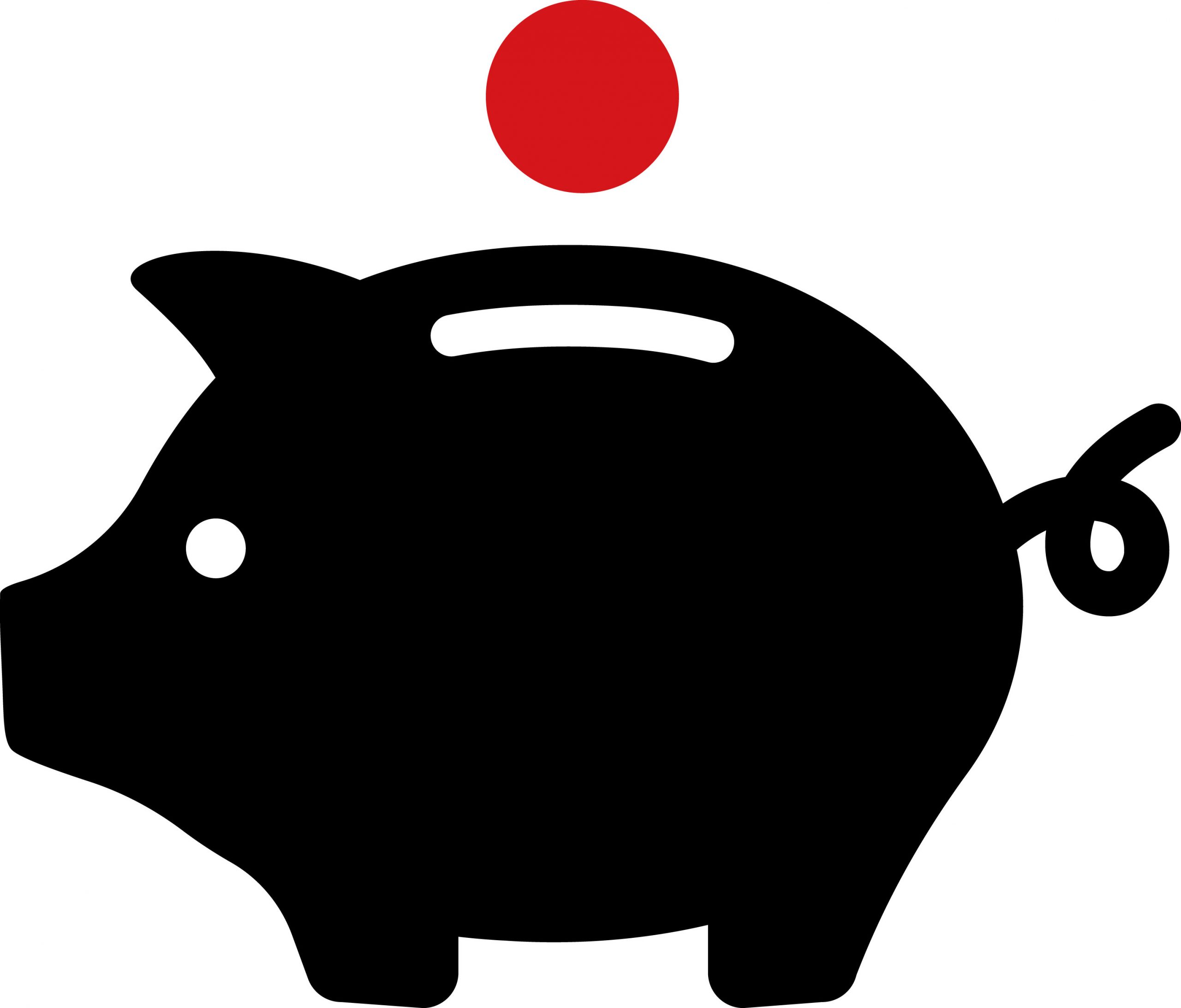 Icon Sparschwein in das Münze fällt