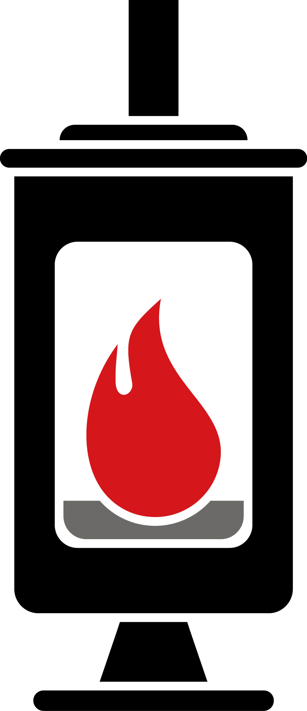 Icon Kaminofen mit Flamme